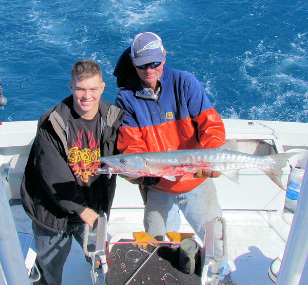 Barracudal caught fishing in Key West on Charter Boat Southbound from Charter Boat Row Key West