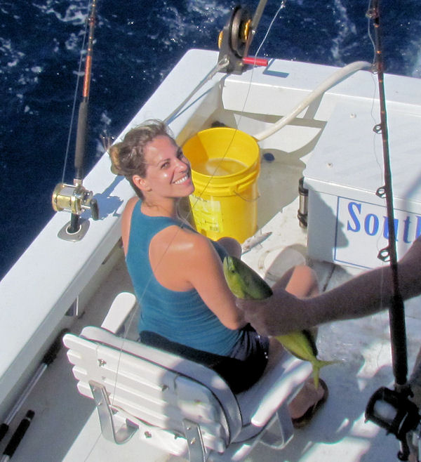 Small Dolphin caught in Key West fishing on charter boat Southbound from Charter Boat Row