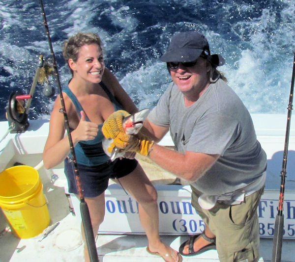 Small Shark caught in Key West fishing on charter boat Southbound from Charter Boat Row