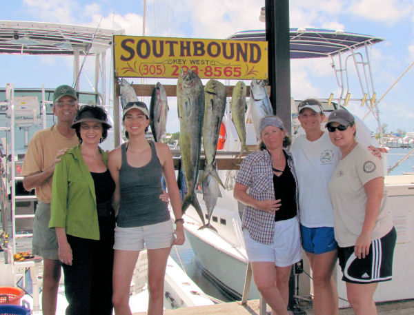 Dolphin and Bonitos caught in Key West fishing on charter boat Soutbhbound from Charter Boat Row Key West