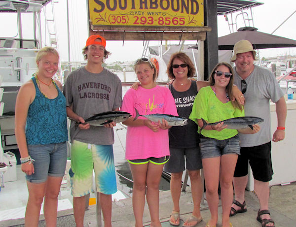 fish aught in Key West fishing on charter boat Southbound from Charter Boat Row