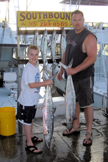 Kingfish caught fishing Key West aboard charter boat Southbound