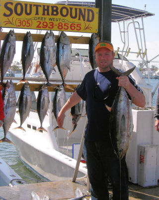 Black Fin Tuna caught fishing Key West Florida on Key West charter sportfishing boat Southbound from Charter Boat Row
