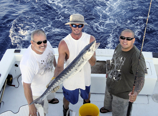 Barracuda caught fishing on charter boat Southbound in Key West, Florid