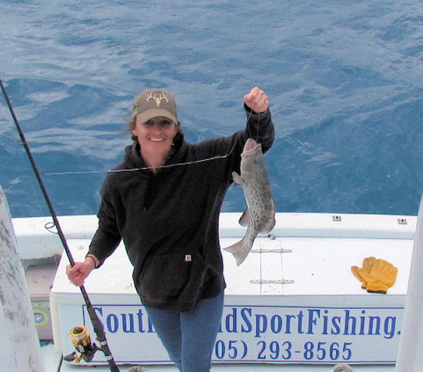 Grouper caught and released while fishing Key West on charter boat Southbound from Charter Boat Row Key West