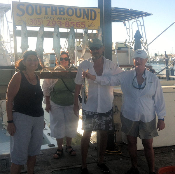 Kingfish caught fishing Key West on charter boat Southbound from Charter Boat Row Key West