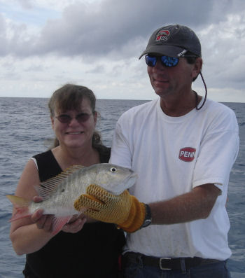 Mutton Snapper caught fishing Key West Waters on the Southbound