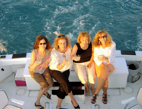 Celebrating a birthday at sunset in Key West