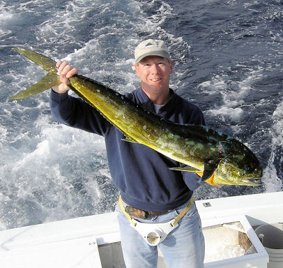 18 lb Dolphin caught fishing on Key West charter boat Southbound from Charter Boat Row Key West