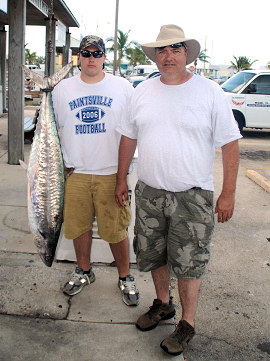 41lb Kingfish caught in Key West, Florida fishing on charter boat Southbound