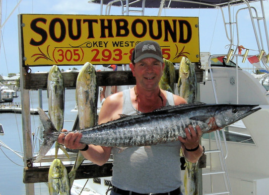 Wahoo caught fishing Key West charter boat Southbound