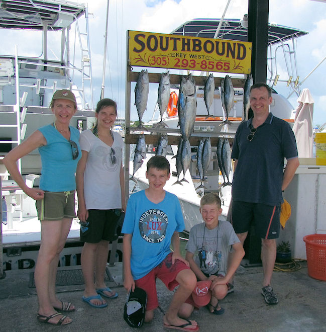 Bonitos caught in Key West fishing on charter boat Southbound from Charter Boat Row Key Wes
