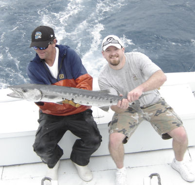 Big Barracuda caught deep sea fishing in Key West, Florida on Charter boat Southbound from Charter Boat Row, Key West