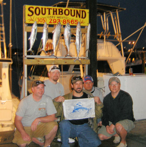End of a good day deep sea fishing in Key West, Florida on Charter boat Southbound from Charter Boat Row, Key West