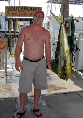 dolphin caught fishing on charter boat Southbound in Key West, Florida