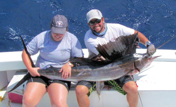 Sailfish caught and released in Key West fishing on charter boat Soutbhbound from Charter Boat Row Key West