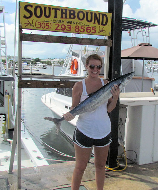 Kingfish caught fishing Key West on charter boat Southbound from Charter Boat Row Key West