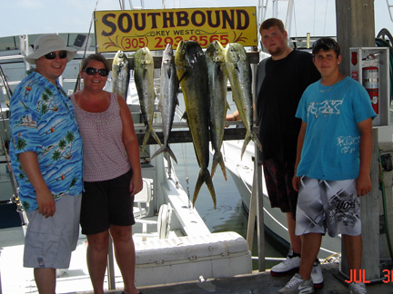 Dolphin caught fishing Key West, Florida on charter boat Southbound