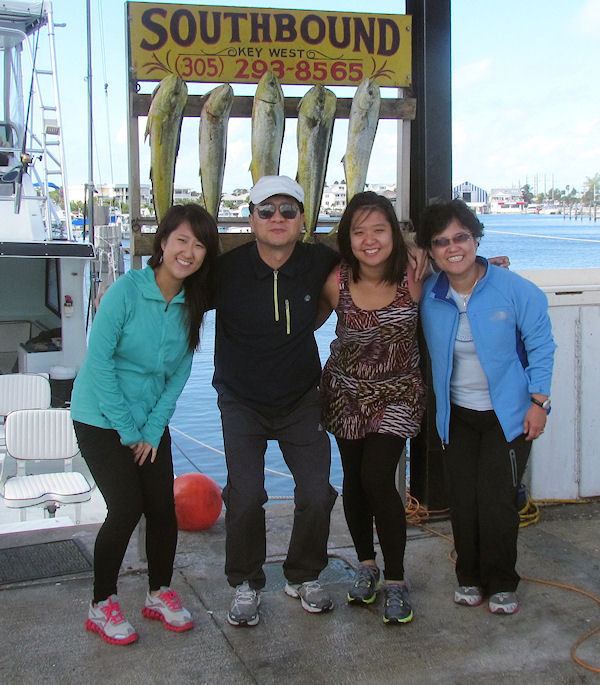 Dolphin caught fishing in Key West on Charter Boat Southbound from Charter Boat Row Key West