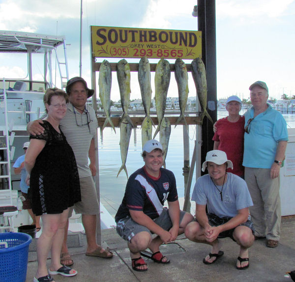 Dolphin caught in Key West fisihing on charter boat Southbound from Charter Boat Row, Key West Florida