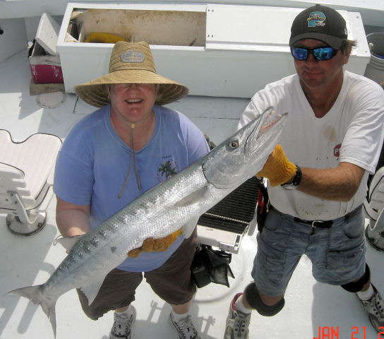 Barracuda caught fishing on charter boat Southbound in Key West, Florida