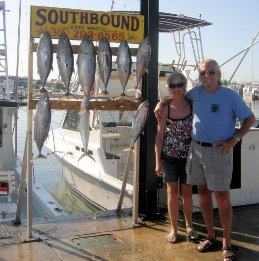 Bonitos, Mackerel and Black Fin Tuna caught in Key West fishing on Key West Charter fishing boat Southbound from Charter Boat Row Key West