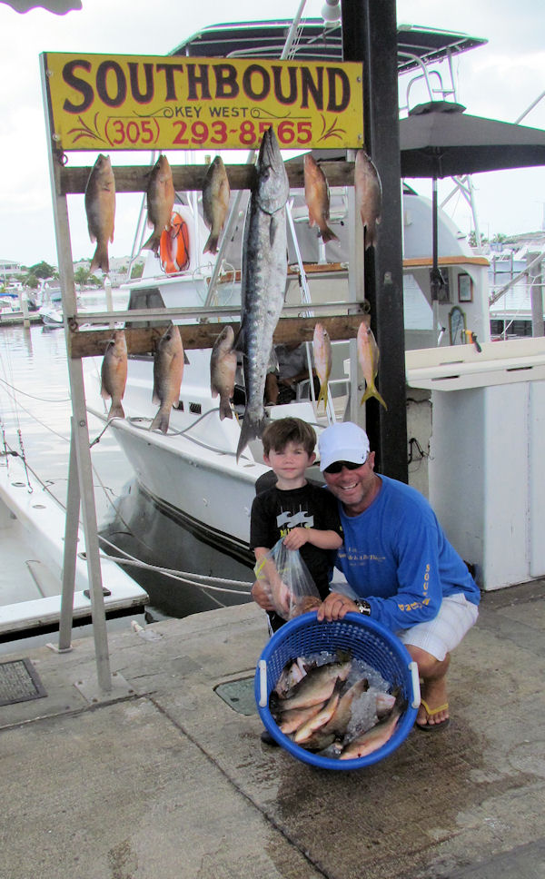 Yellow Tail and Gray Snapper caught in Key West fishing on charter boat Southbound from Charter Boat Row