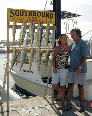 Dolphin caught fishing on Key West fishing boat Southbound from Charter Boat Row in Key West