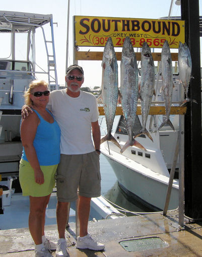 Kingfish caught deep sea fishing on Key West Charter fishing boat Southbound from Charter Boat Row, Key West