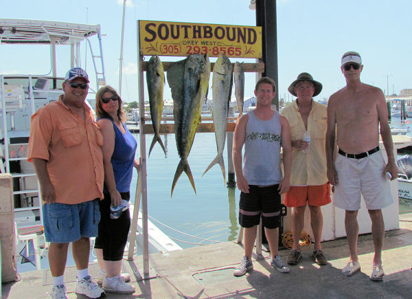 Dolphin caught in Key West fisihing on charter boat Southbound from Charter Boat Row, Key West Florida