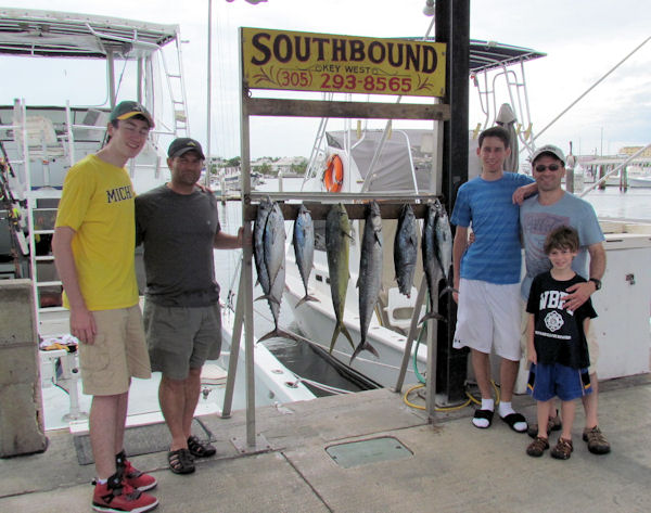 Dolphin and bonitos Caught in Key West fishing on charter boat Southbound