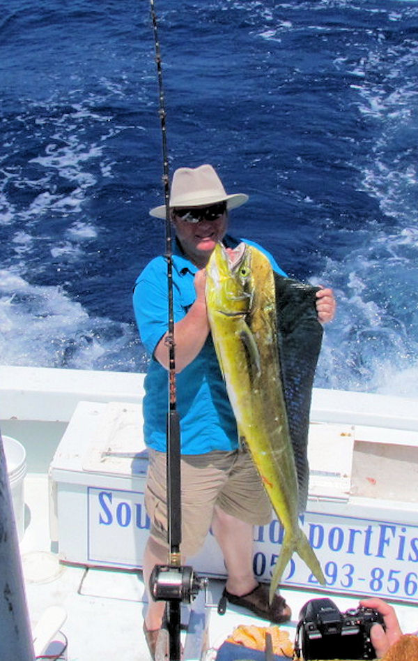 Big Dolphin Fish Caught in Key West fishing on charter boat Southbound