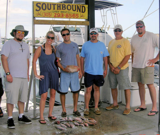 Yellow Tail Snapper caught fishing Key West on charterboat Southbound from Charter Boat Row Key West