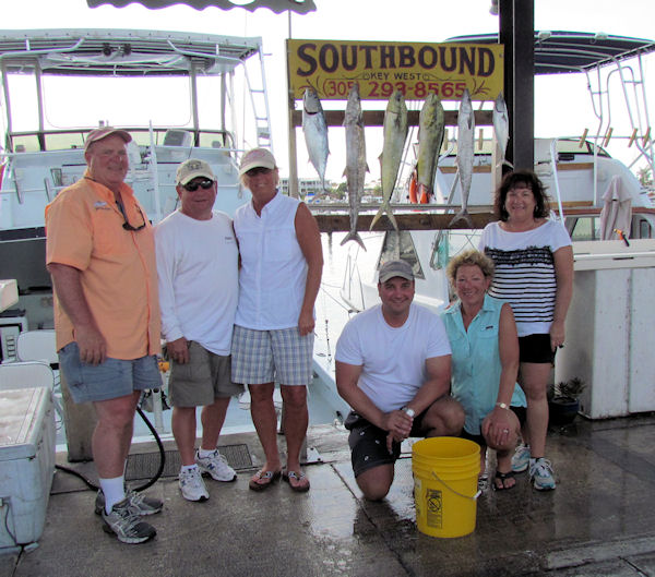 Dolphin and kingfish caught in Key West fishing on charter boat Southbound from Charter Boat Row, Key West