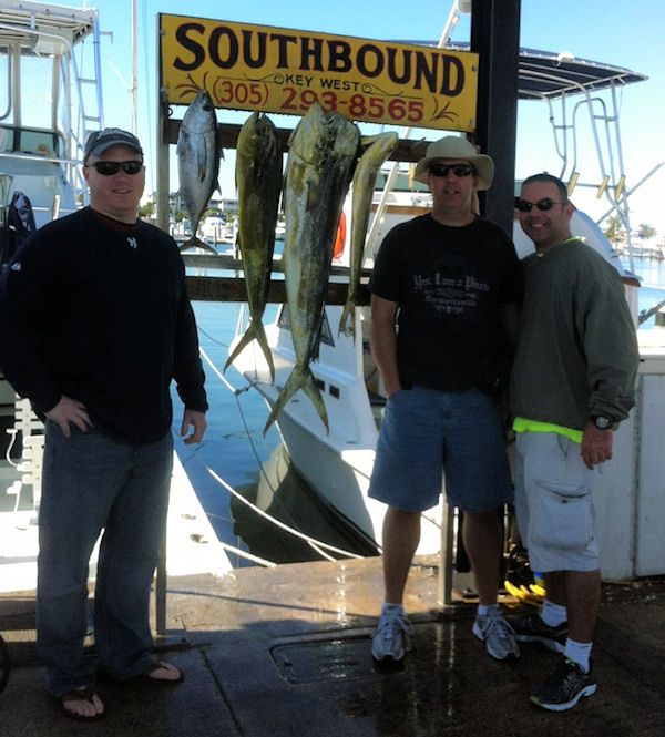 Dolphin caught fishing in Key West on Charter Boat Southbound from Charter Boat Row Key West