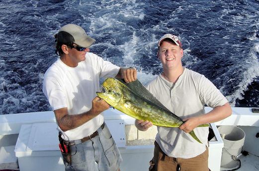 Dolphin caught on Key West deep sea fishing charter boat Southbouhd from Charter Boat Row Key West