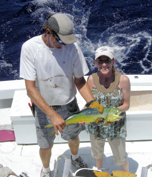 Dolphin caught on Key West deep sea fishing charter boat Southbouhd from Charter Boat Row Key West
