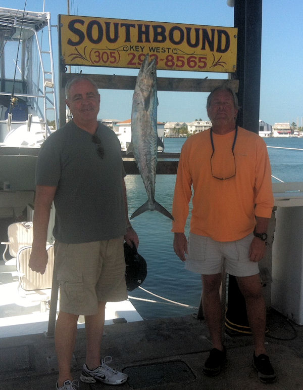 Kingfish caught fishing Key West on charter boat Southbound from Charter Boat Row Key West