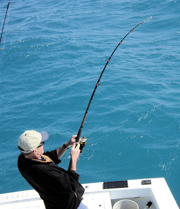 Catching fishing Key West charter boat Southbound on light tackle