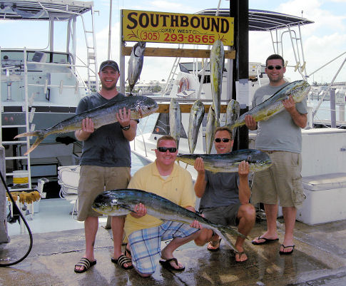 Dolphin caught fishing on Key West fishing boat Southbound from Charter Boat Row in Key West