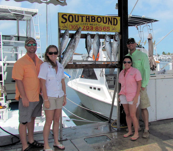 Kingfish and Bonitos caught fishing Key West on charter boat Southbound from Charter Boat Row Key West