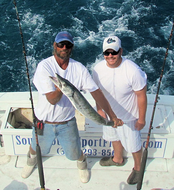 Barracuda caught fishing Key West on charter boat Southbound from Charter Boat Row Key West