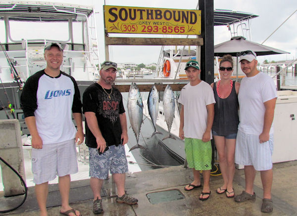 Bonitos caught fishing Key West on charter boat Southbound from Charter Boat Row Key West