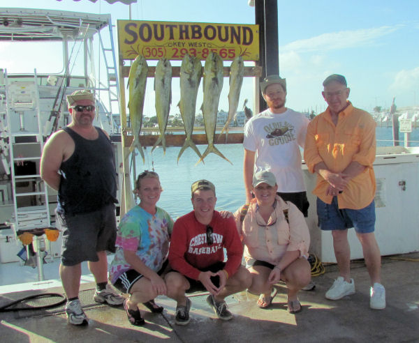 Dolphin caught fishing in Key West on Charter Boat Southbound from Charter Boat Row Key West