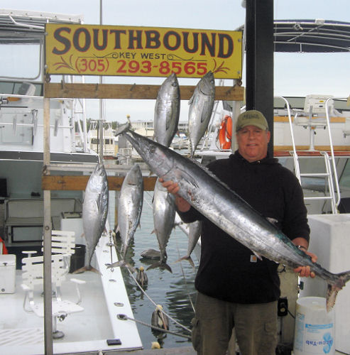 30lb Wahoo caught in Key West fishing on charter boat Southbound from Charter Boat Row, Key Wes