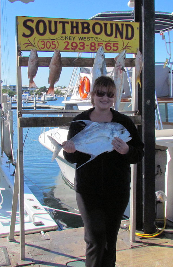 AFrican Pompano caught fishing Key West on charter boat Southbound from Charter Boat Row Key West