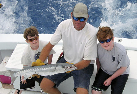 Barracuda caught deep sea fishing on Key West fishing boat Southbound from Charter Boat Row