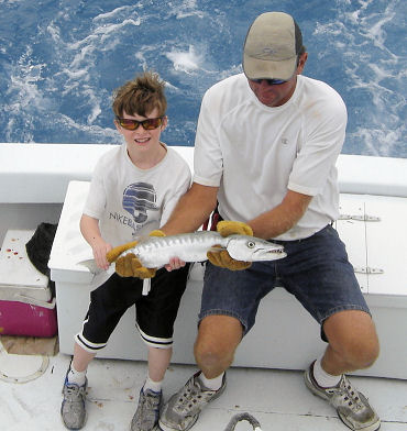 Barracuda caught deep sea fishing on Key West fishing boat Southbound from Charter Boat Row