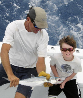 Mackerel caught deep sea fishing on Key West fishing boat Southbound from Charter Boat Row