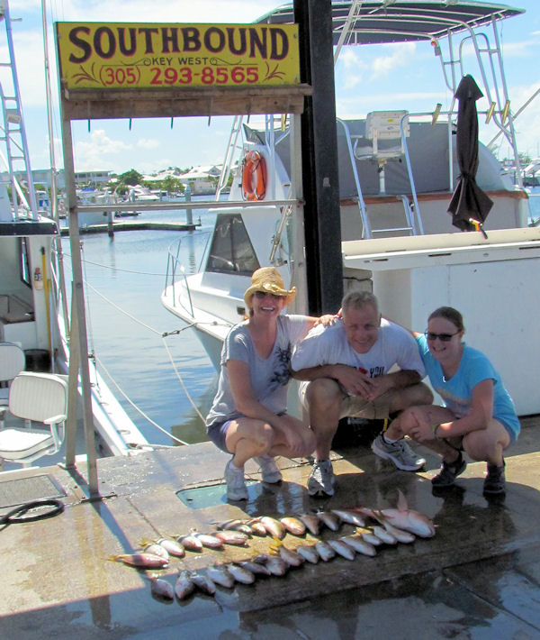 Snapper aught in Key West fishing on charter boat Southbound from Charter Boat Row